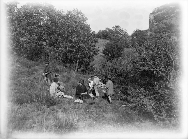 Eyzahut. - Les familles Champin et Ricard au Grand Pas.