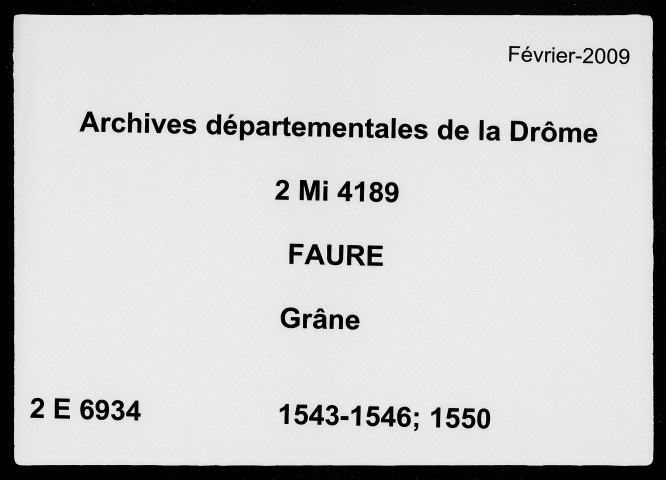 6 mai 1543-15 décembre 1550