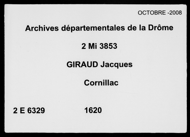 1er janvier-15 décembre 1620