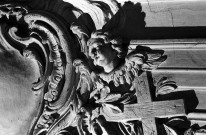 Valence. - Détail de décoration de la voûte de la 1e chapelle latérale nord du Temple.