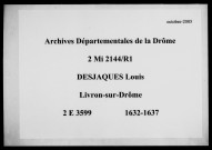 28 juillet 1632-29 avril 1637