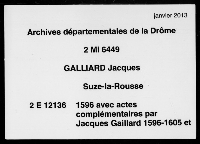5 janvier 1596-11 janvier 1597