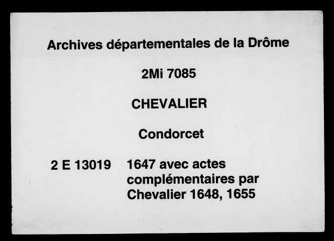 20 octobre-1er décembre 1647