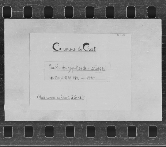 Mariages (1700-1792).