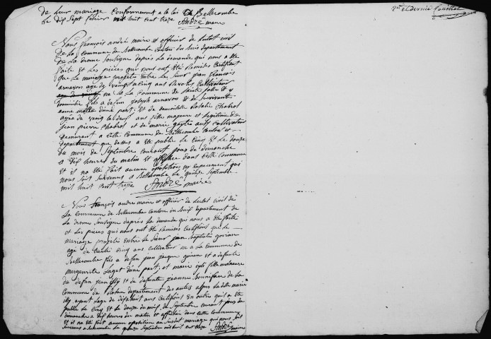 Publications de mariages (1813-1897).