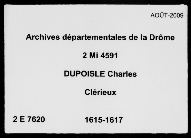 2 janvier 1615-4 décembre 1617