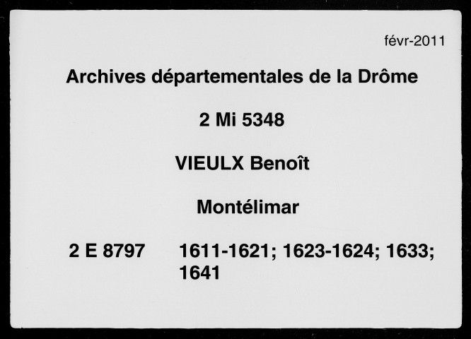 10 janvier 1611-7 juillet 1641