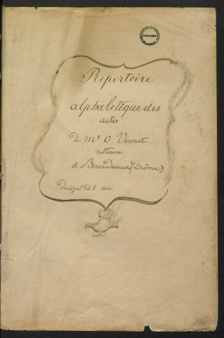 Table alphabétique (1843-1857).
