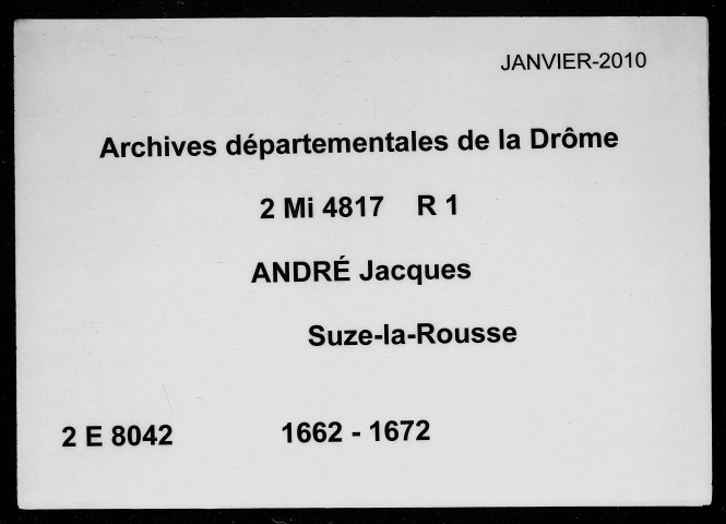 4 février 1662-26 mars 1672