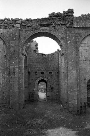 Aleyrac. - Le transept sud du prieuré Notre-Dame-la-Brune, ruiné en 1385.