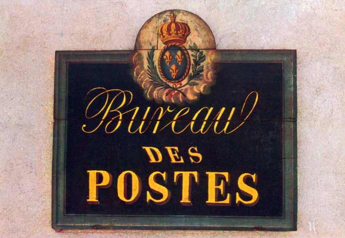 Enseigne du bureau de poste (98x100 cm).