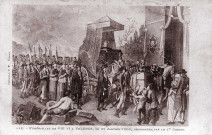 Valence.- Reproduction d'une gravure représentant les funérailles de Pie VI, le 29 janvier 1800.