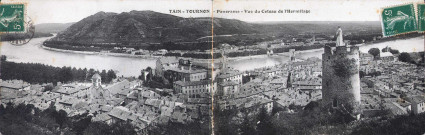 Vue panoramique de la ville et de Tournon (Ardèche).