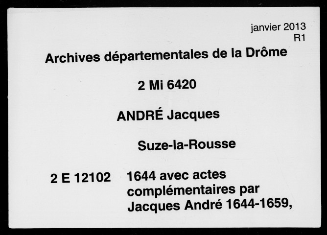 20 janvier 1644-20 mars 1649