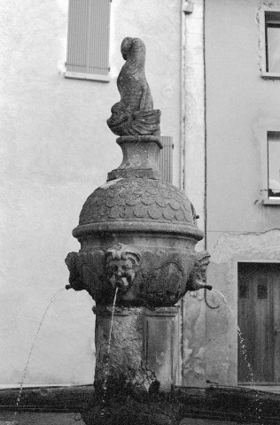 Mollans-sur-Ouvèze.- Détail de la fontaine.