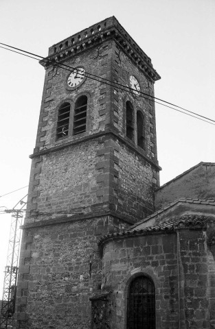 Allex.- Le clocher de l'église Saint-Maurice.