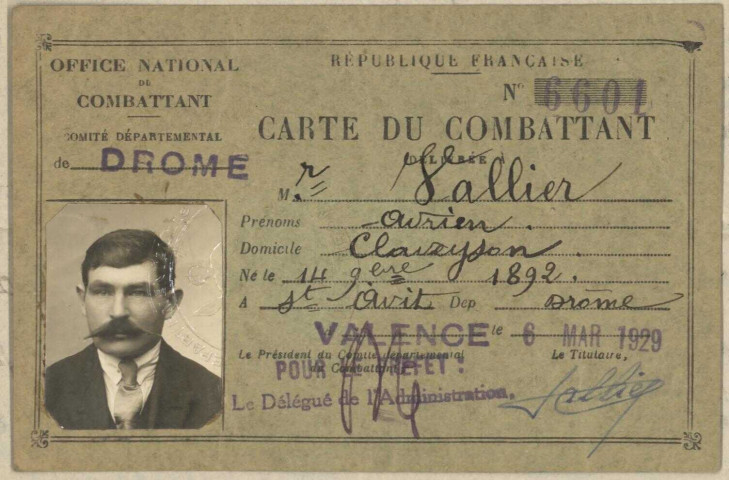 Vallier, Adrien Célestin Frédéric