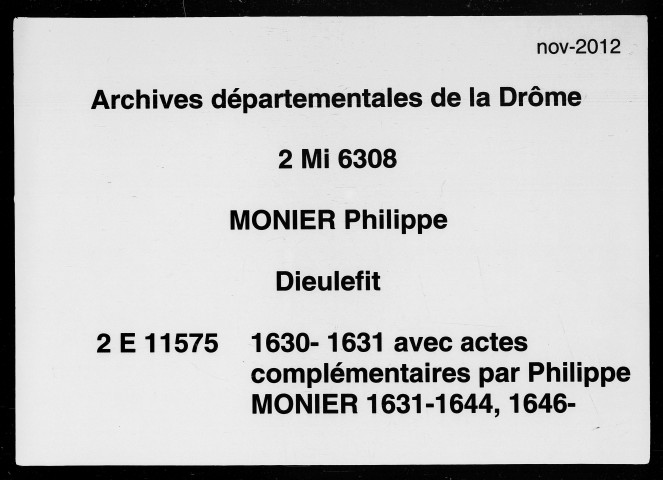 24 décembre 1630-31 décembre 1631