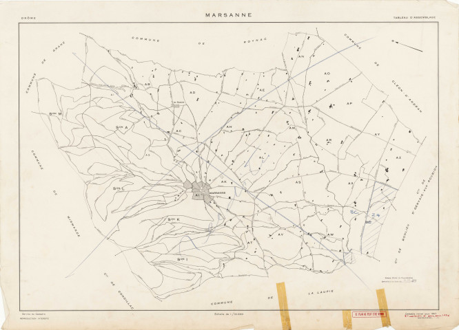 Tableau d'assemblage. 1976.
