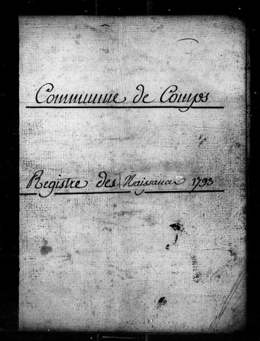 Naissances, mariages, décès (an II-an IX).