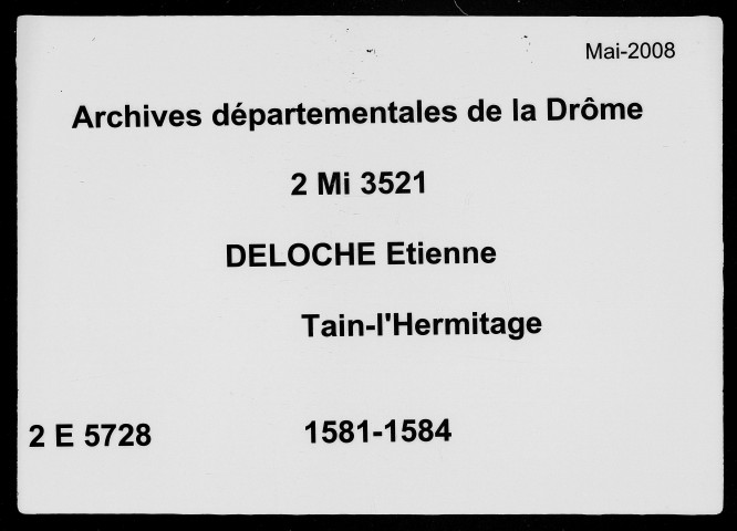 18 janvier 1581-2 février 1584