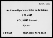 8 janvier 1567-10 novembre 1572