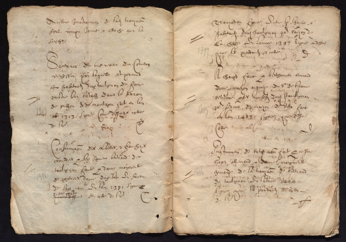 II 1. Inventaire des archives (1633-1792). Actes privés (1442-1578).