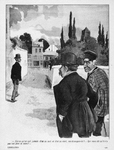 Caricature, extrait de "L'Assiette au Beurre".