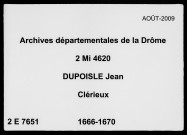 2 janvier 1666-26 mars 1670