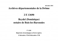 15 décembre 1736-30 décembre 1738