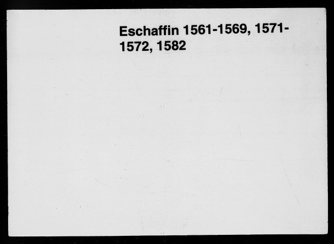 Notes brèves (5 janvier-10 décembre 1561).