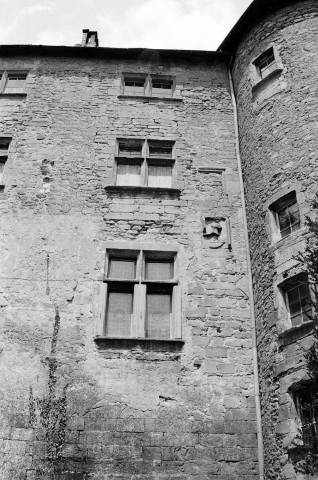 Charmes-sur-l'Herbasse. - La façade ouest du château féodal.