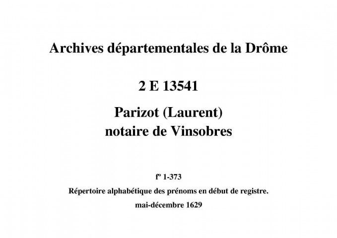 4 mai-29 décembre 1629