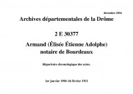 Répertoire chronologique des actes (1er janvier 1901-16 février 1911).