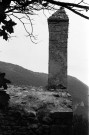 Omblèze. - Le clocheton de la chapelle Sainte Madeleine du hameau d'Ansage, après les travaux de dégagement en juillet 1979.