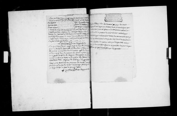 Paroisse d'Aiguebelle. - Mariages, sépultures (1716-1788).