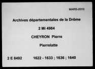 13 décembre 1622-3 novembre 1623