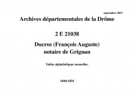 Tables alphabétiques annuelles (1840-1854).
