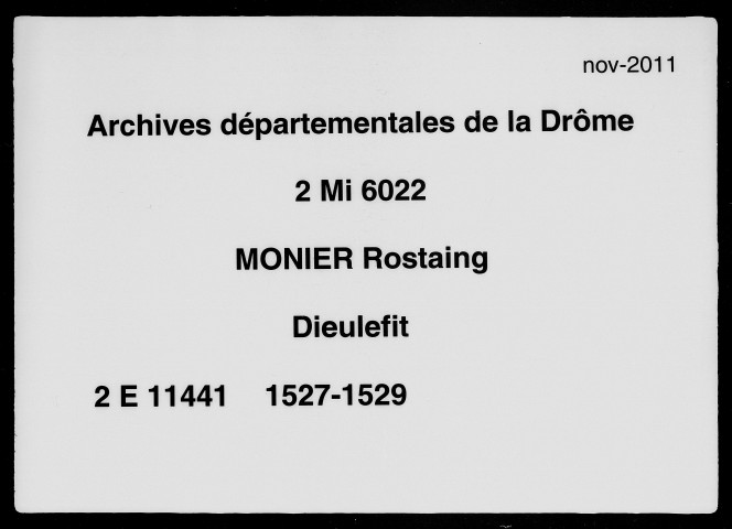 Notes étendues (7 février 1527-4 février 1529).