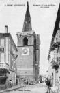 Grande-Rue et le clocher de l'ancienne église.