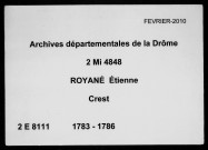 9 décembre 1783-25 février 1786