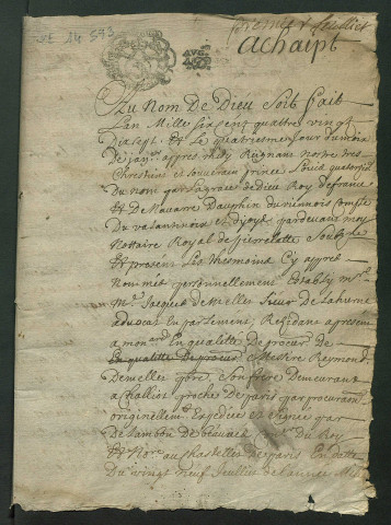 4 janvier 1697-13 septembre 1699