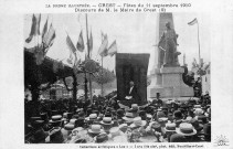 Inauguration de la statue érigée en mémoire des victimes Insurgées de 1851, du 10 au 12 septembre 1910.