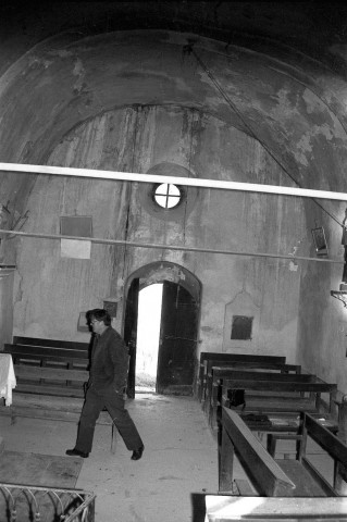 Chaudebonne.- La nef de l'église Sainte-Agathe.