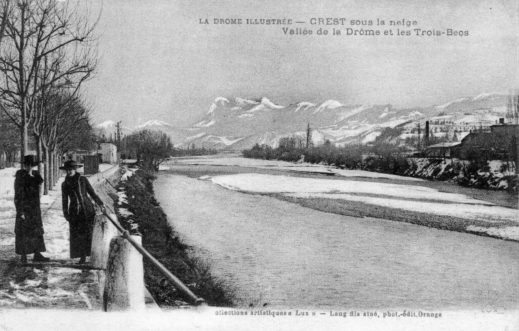 La Drôme et les Trois Becs sous la neige.