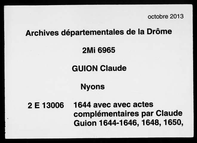 2 janvier-15 décembre 1644