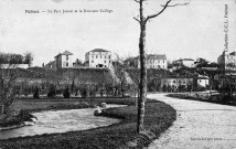Valence.- Vue du parc Jouvet le Collège et Lycée Émile Loubet construit en 1906 et inauguré par M. Doumergue, ministre de l'Instruction Publique le 27 septembre 1908.