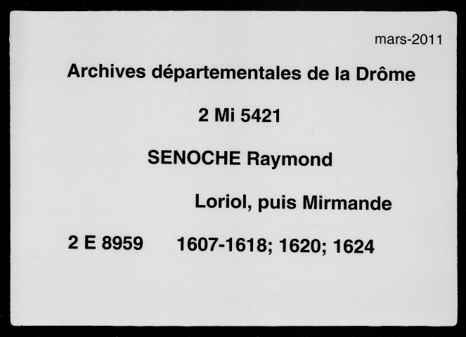 19 décembre 1607-31 août 1624