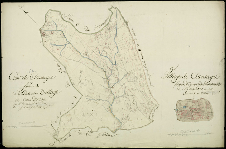 Section L, Combe (la). M, Village (le).