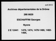 Notes étendues (1470-1494).